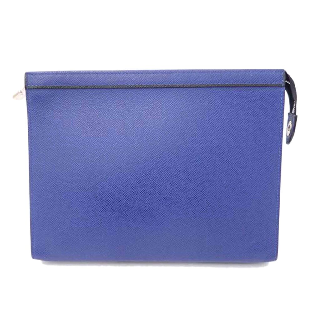 Louis Vuitton Pochette Voyage Pouch Leather Cobalt Blue